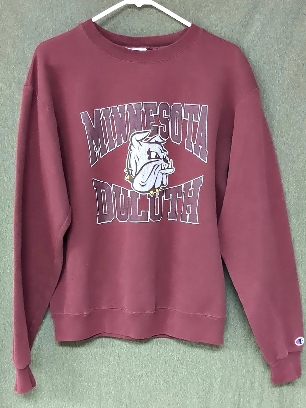 Champion Eco Authentic Minnesota Duluth Bulldogs Crewneck Sweatshirt Burgundy
